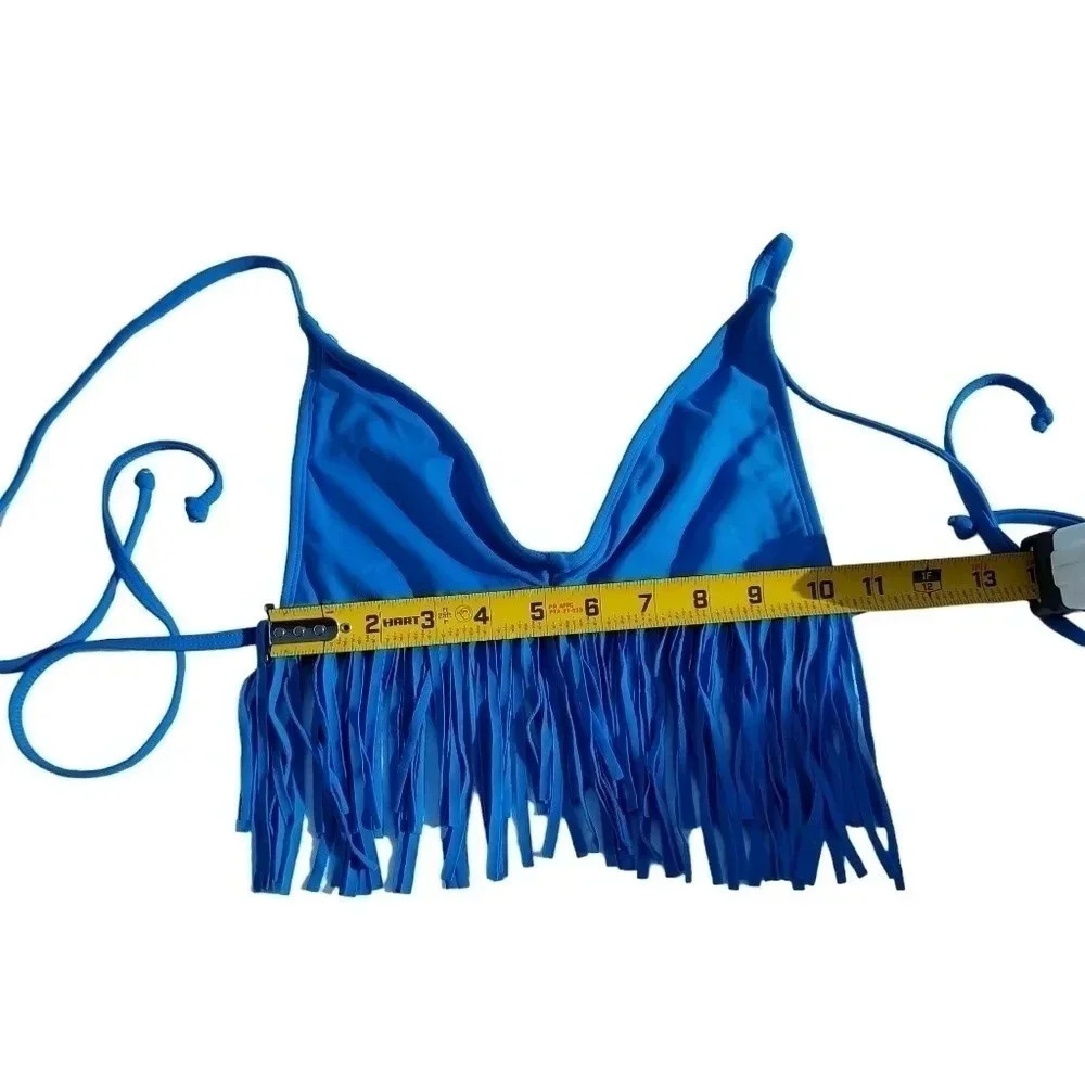 Body Glove Blue Fringe Bikini Top Womens XS - Picture 6 of 10
